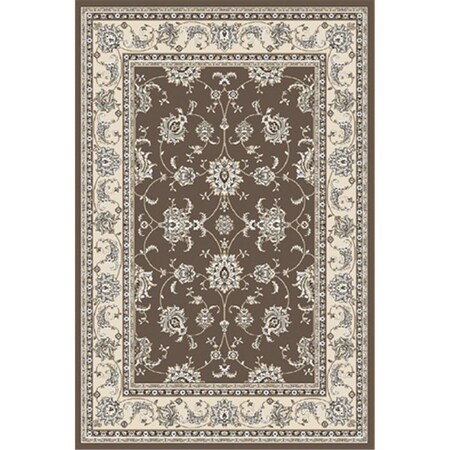 Radici Usa Inc Radici 1780-0014-BROWN Pisa Round Brown Traditional Turkey Area Rug; 5 ft. 3 in. 1780/0014/BROWN
